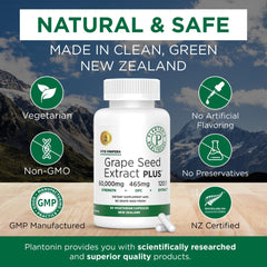 Ingredient-rich Plantonin Grape Seed Extract Plus supports antioxidant nutrition
