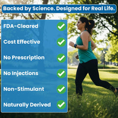 Plenity bottle angled for portability and discreet dosing.