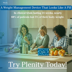 Plenity three-month supply box sits on kitchen counter.