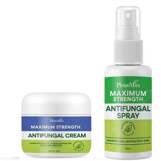 PLENO ringworm spray 50ml bottle for quick itching relief.