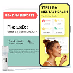 PlexusDX stress kit image: at-home assessment for personalized mental health insights.
