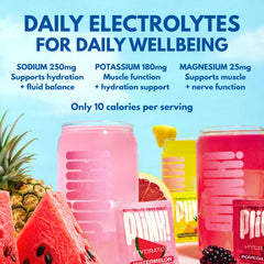 Watermelon flavor Plink tablet ready to dissolve for refreshing hydration.