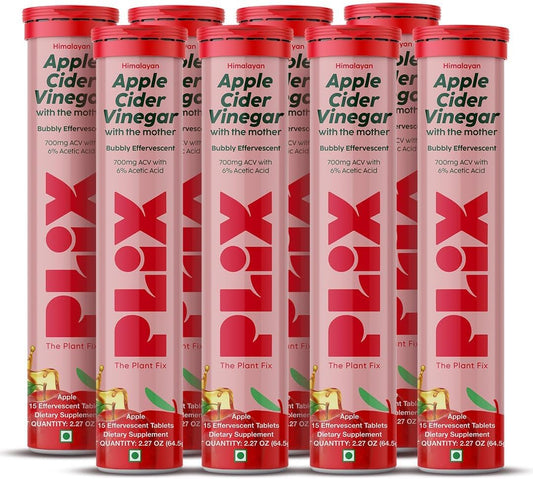 PLIX Apple Cider Vinegar tablets bottle for convenient daily wellness.