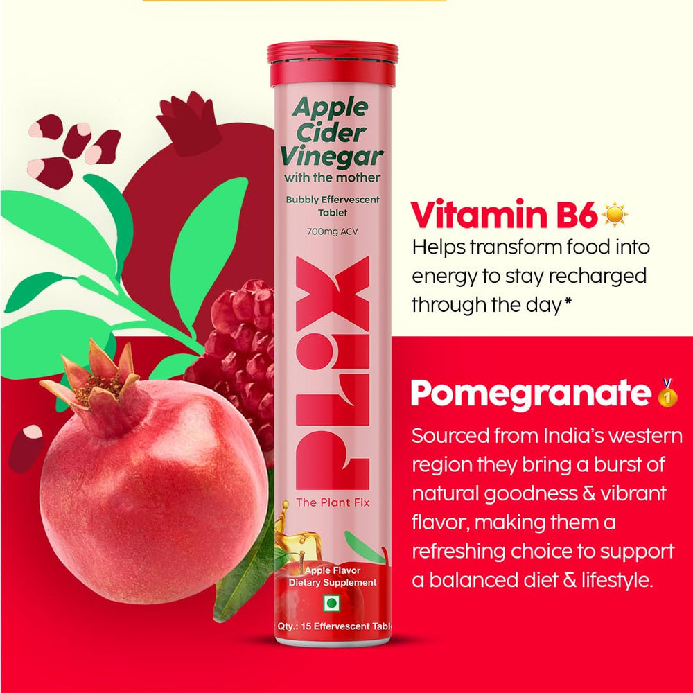 Glass of PLIX drink beside the packaging front.