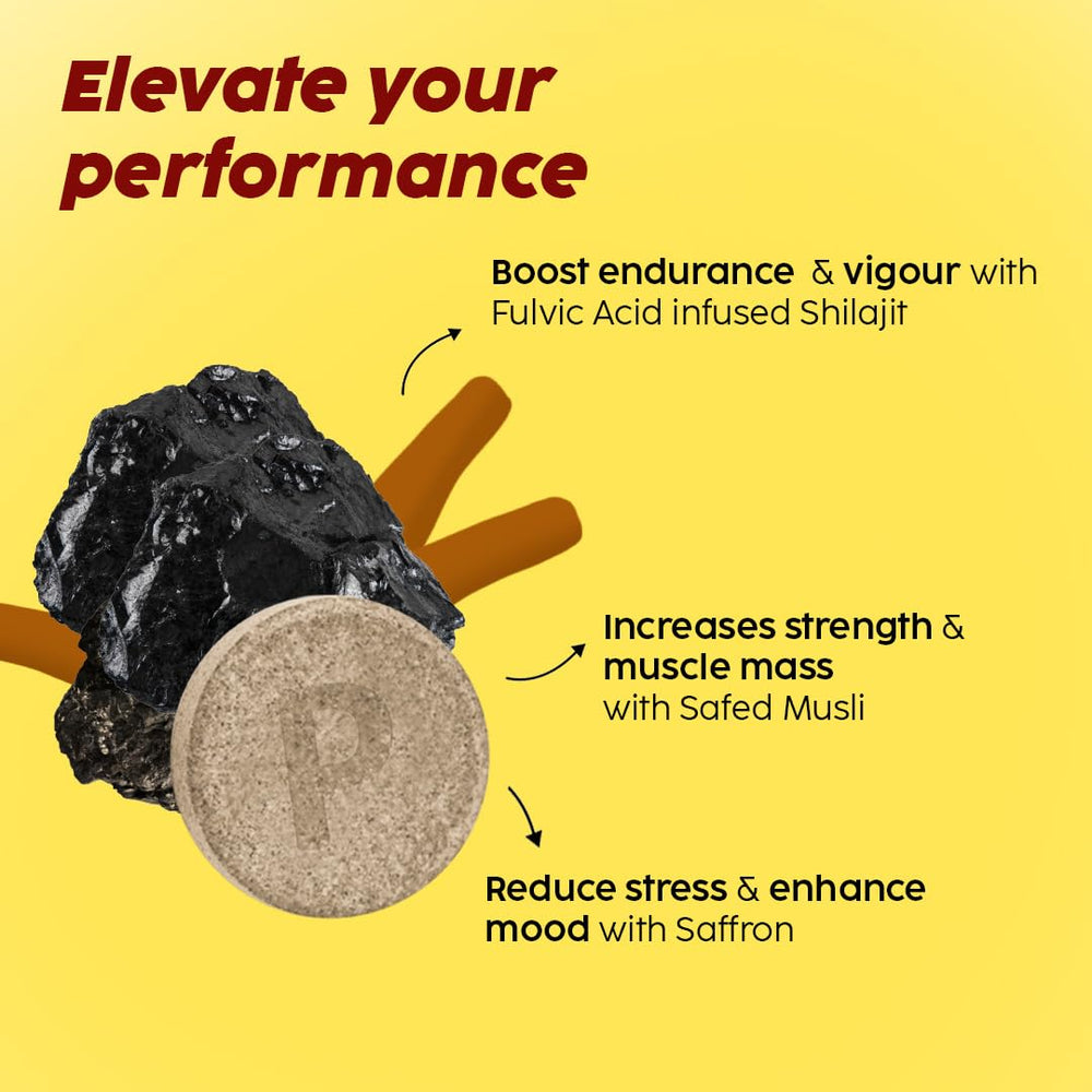 PLIX Shilajit effervescent tablet dissolving in glass for refreshing energy.