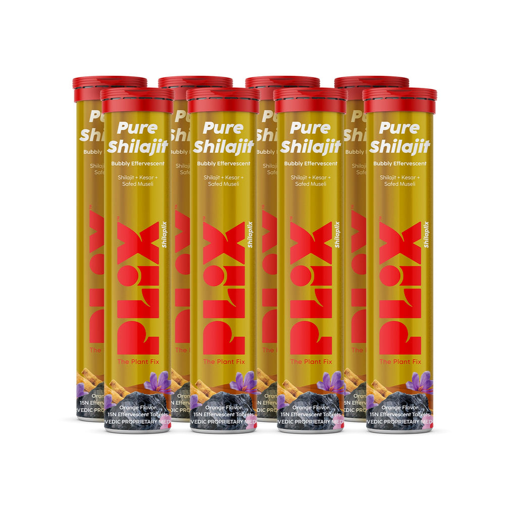 PLIX Shilajit tablets in packaging for easy daily wellness routine.