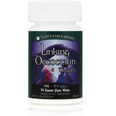 Plum Flower Linking Decoction Teapills packaging close-up suggests premium herbal blend.