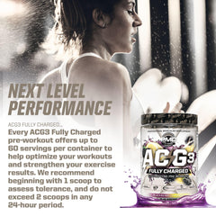 PMD ACG3 energy and focus visuals suggest enhanced concentration during workouts.