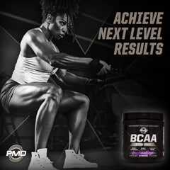 PMD BCAA grape shaker during workout session.