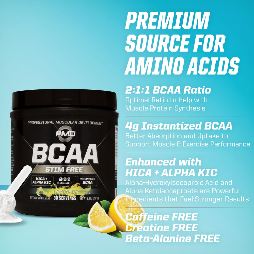 PMD BCAA Stim-Free Lemonade in-use during training to support endurance