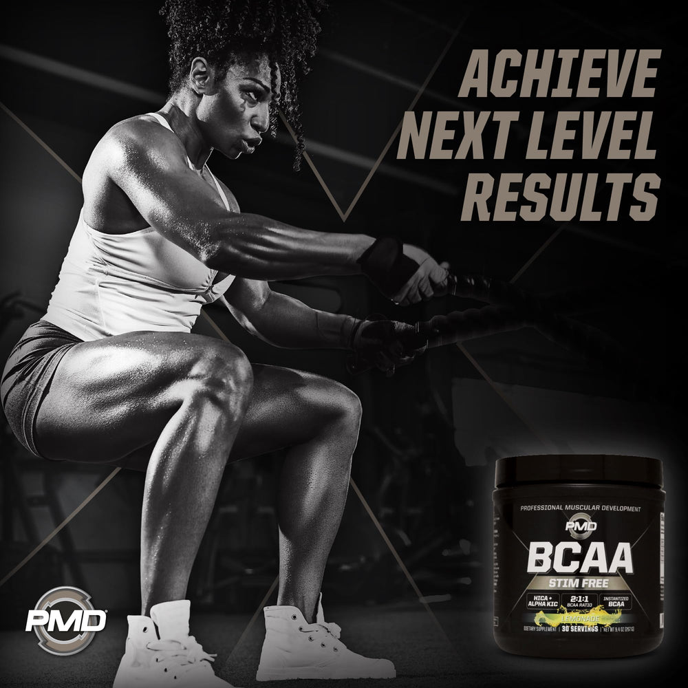 PMD BCAA Stim-Free Lemonade refreshing lemonade drink after workout