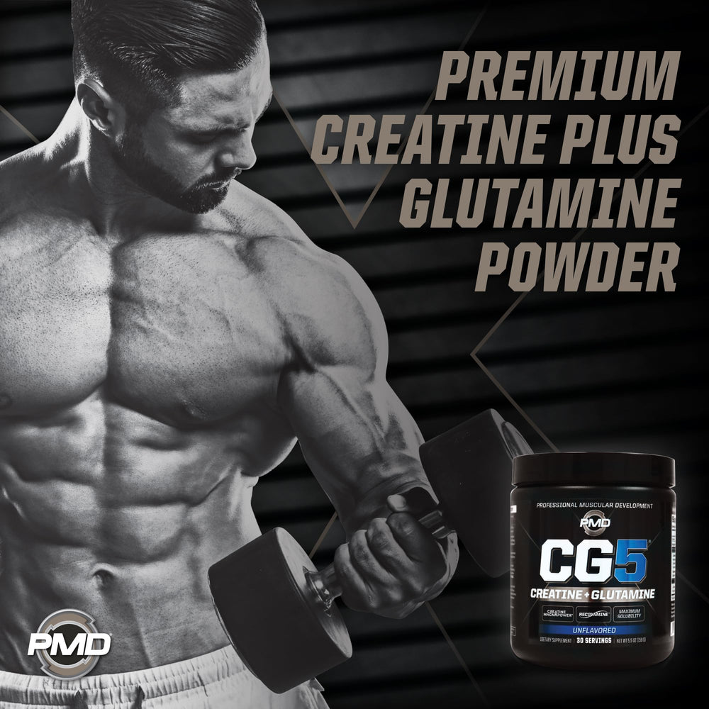 PMD CG5 ingredients display with glutamine and creatine MagnaPower