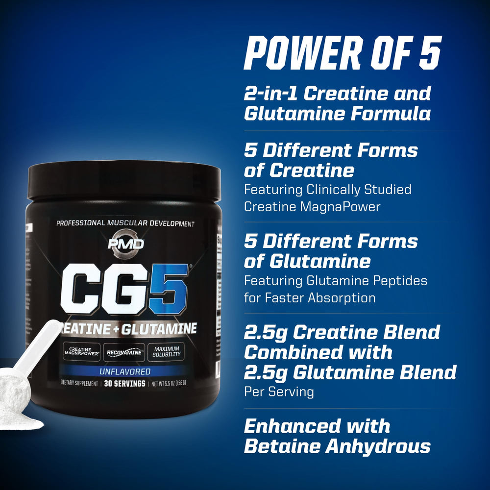 PMD CG5 unflavored powder view versatile for any shake or drink
