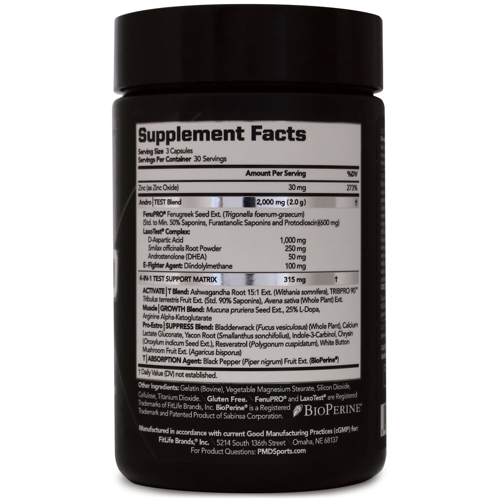 PMD Methyl Andro capsules ready for intense training days.