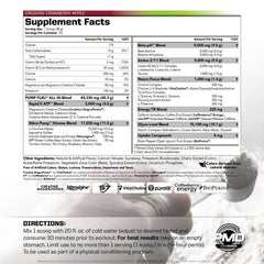 PMD Pump Fuel back label shows transparent ingredient amounts for trust and clarity