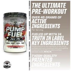 PMD Pump Fuel Insanity Cherry Slush ingredients panel highlights key compounds