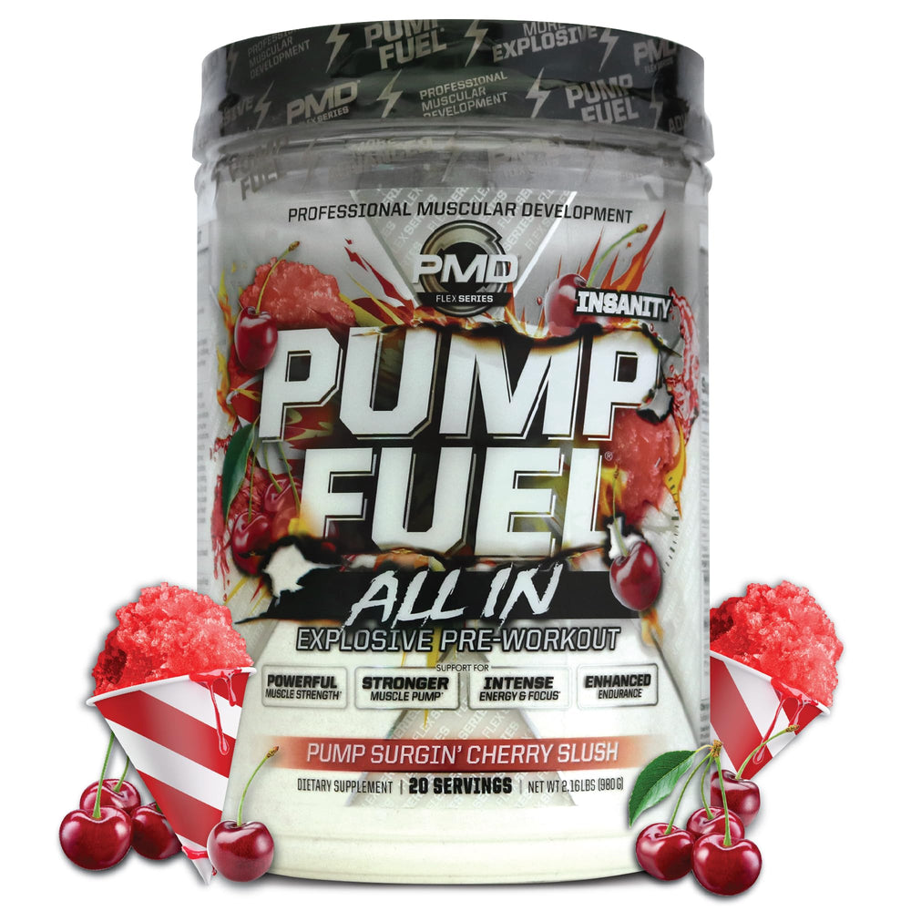 PMD Pump Fuel Insanity Cherry Slush tub boosts energy for intense workouts
