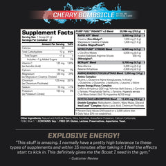 PMD Pump Fuel Ultra Insanity cherry bombsicle scoop beside tub enables precise dosing