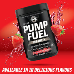 PMD Pump Fuel Ultra Insanity Truth In Label badge on bottle