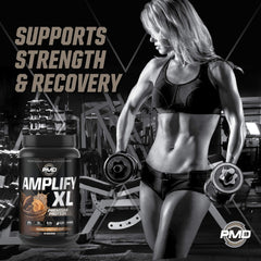 PMD Amplify XL whey protein blend for fast-acting muscle fueling