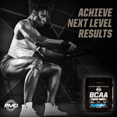 PMD BCAA Blue Razz tub front view for easy access