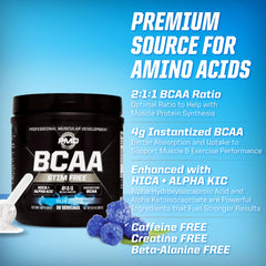PMD BCAA Blue Razz action shot during an intense workout session