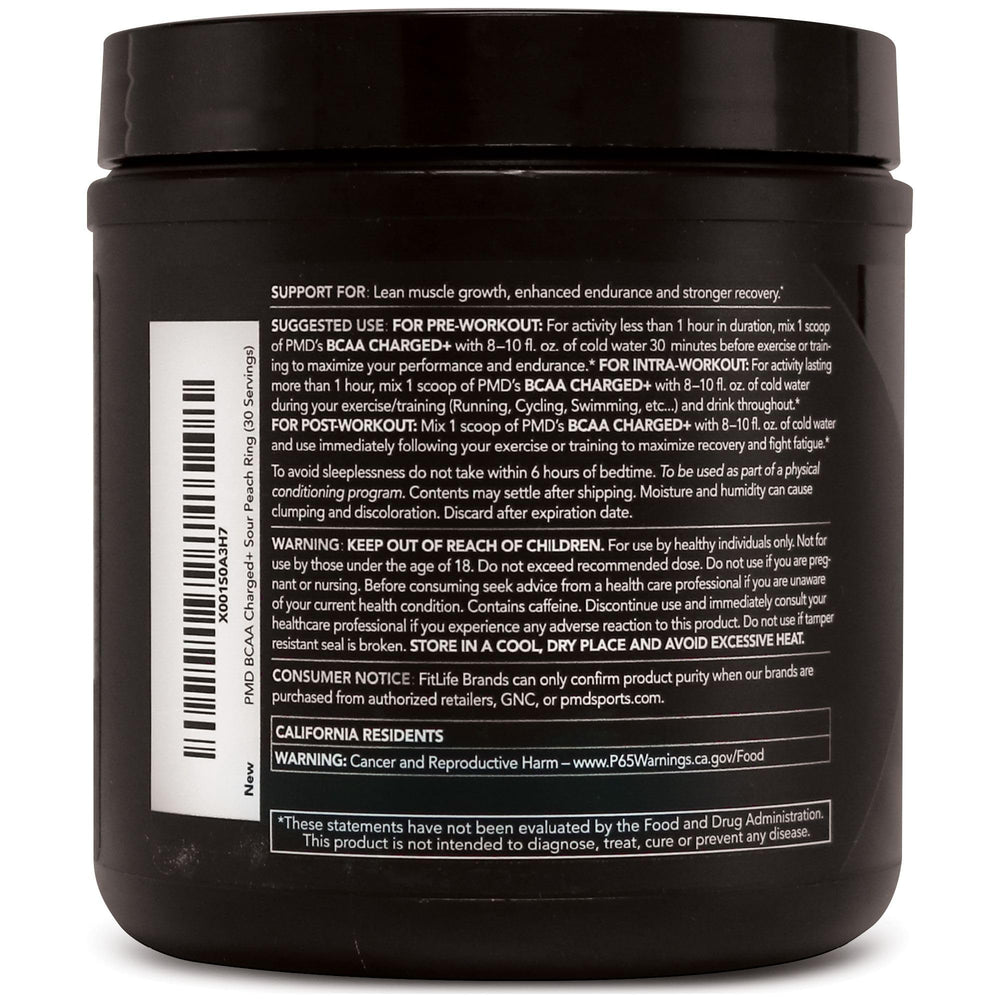 PMD BCAA Charged after-workout recovery drink supporting cooldown and recovery