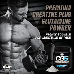 PMD CG5 bottle back label provides dosage guidance and usage notes