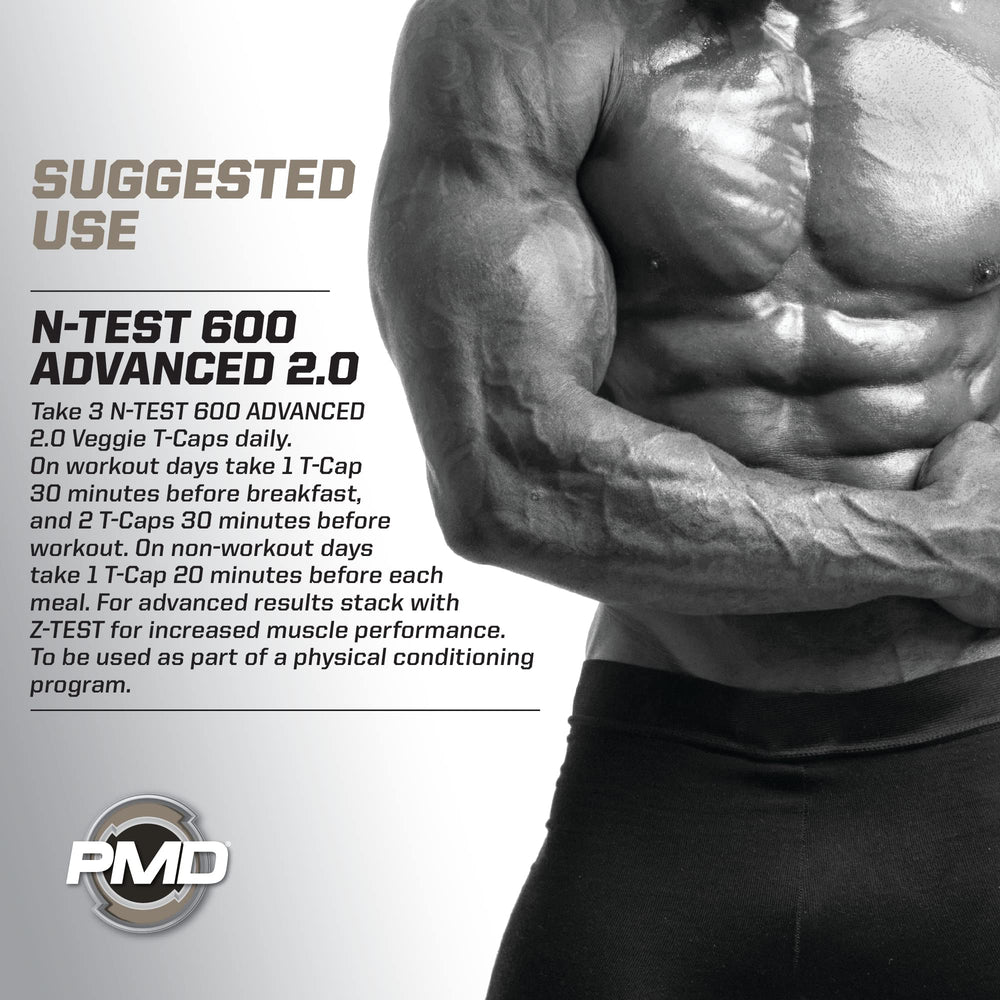 PMD sports label transparency seal communicates honest dosing and quality.