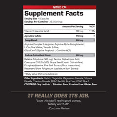 PMD Sports Nitro CM bottle side view showing compact capsule count for convenience