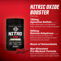 PMD Sports Nitro CM packaging design showcases premium non-stimulant formula
