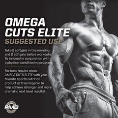 PMD Omega Cuts Elite keto-friendly badge signaling low-carb suitability