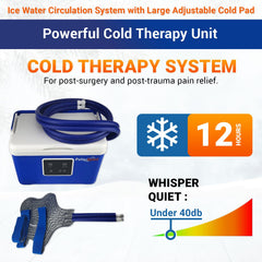 Polar Sport large therapy pad on knee for focused cold therapy