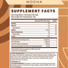 Podium Morning Collagen Mocha serving scoop included in package