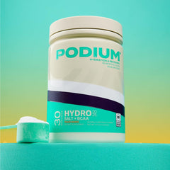 Podium Nutrition Hydro+Salt mixed drink ready for post workout refreshment.