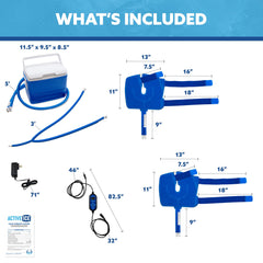 Polar Active Ice 3.0 pump closeup highlighting quiet brushless motor for rest-friendly therapy.
