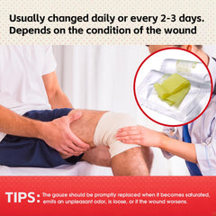 POLYNEW Xeroform dressing applied to graft recipient site.