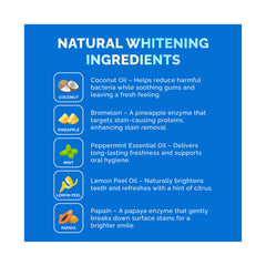 POP ON VENEERS mint and coconut ingredients ready for natural whitening