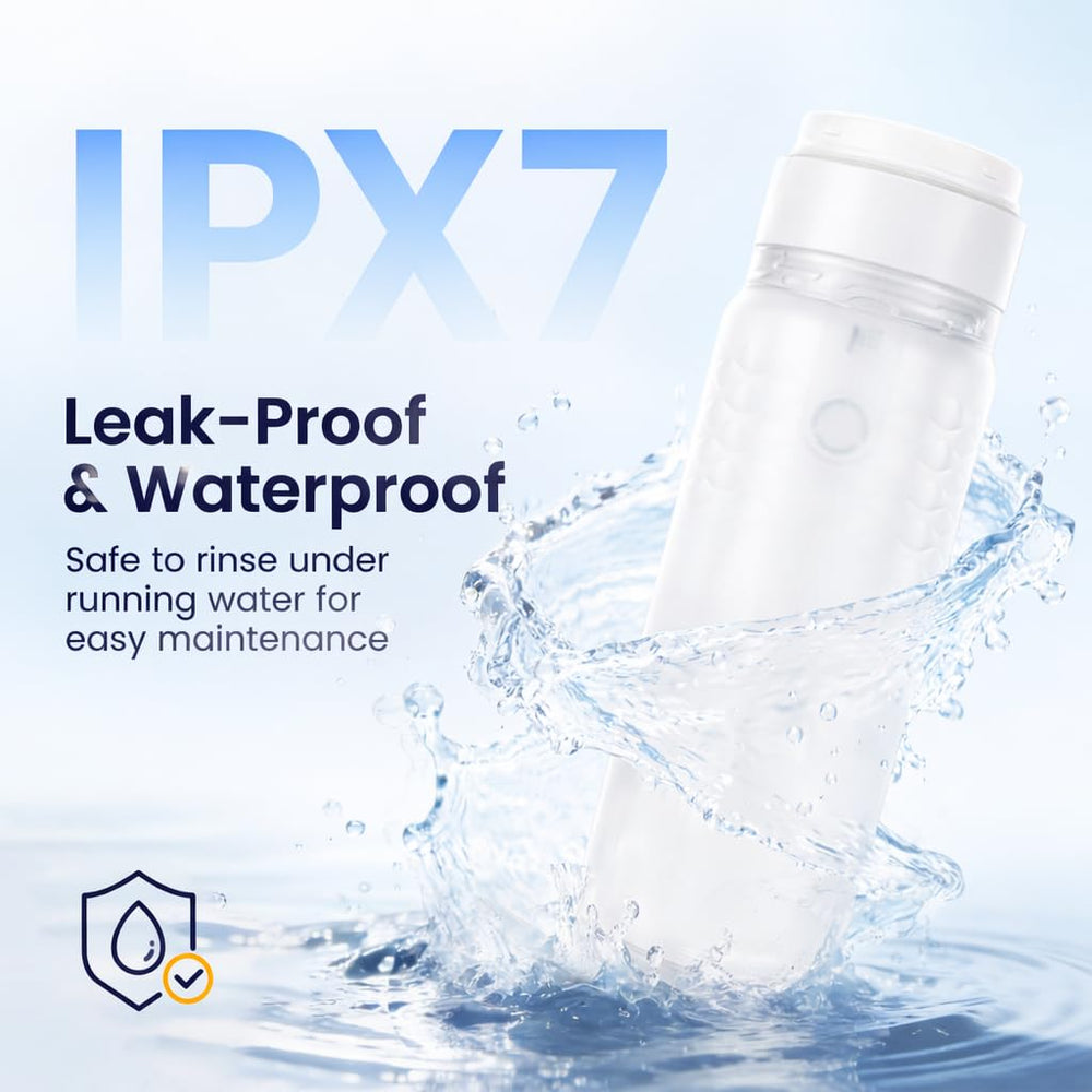 Portable Electric Travel Bidet highlighting 1-minute auto shut-off to save battery.
