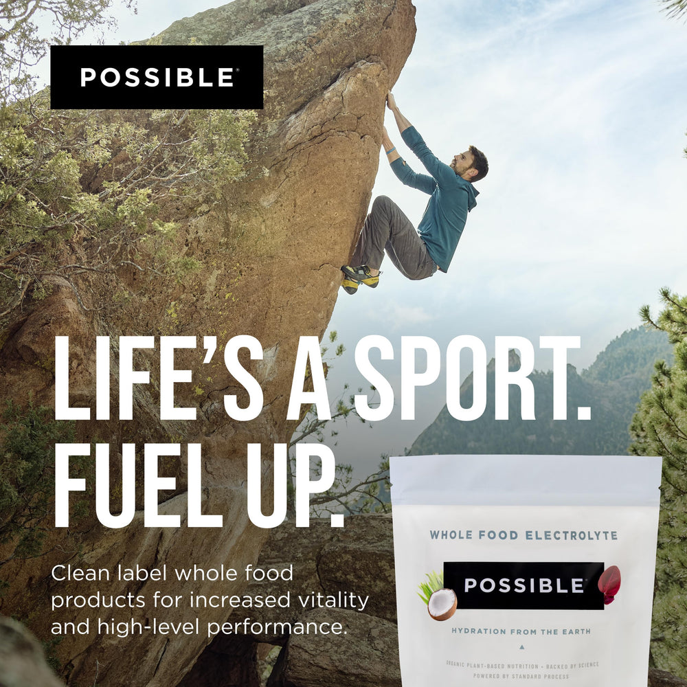 Shelf display featuring POSSIBLE branding communicates trusted, whole-food nutrition
