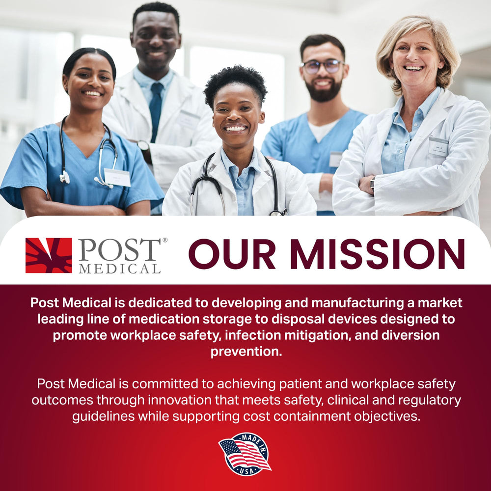 Post Medical rust and stain resistance provides years of dependable service.