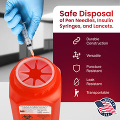 Post Medical petal-mouth insert enhances containment during disposal.