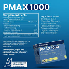 PotassiMax PMAX1000 in glass with liquid for quick hydration.