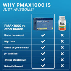 PotassiMax PMAX1000 vanilla coconut flavor shake for easy mixing.