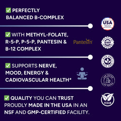 Potent Nutri Low Dose B-Complex capsules close-up highlighting bioavailable vitamins for daily wellness.