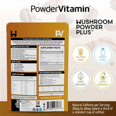 PowderVitamin low-acid coffee brew image for smooth taste and gentle stomach feel.