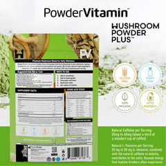 PowderVitamin pesticide-free certification label signals clean, safe superfood for everyday use.