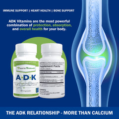 Power By Naturals ADK bottle back label highlights ingredient amounts and recommended intake