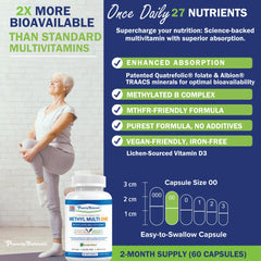 Power By Naturals Methyl Multi One capsules inside for easy daily use