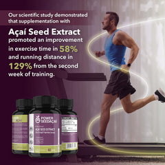 Power Seed Acai organic extract ingredients highlighting high polyphenol content for antioxidant defense
